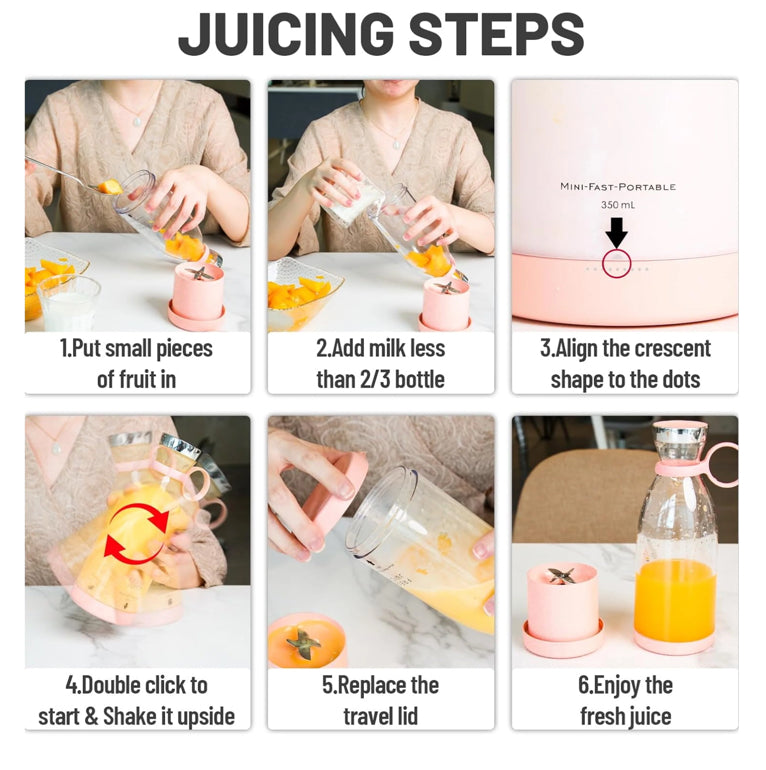 Mini Licuadora Portatil Blanco Fresh Juice